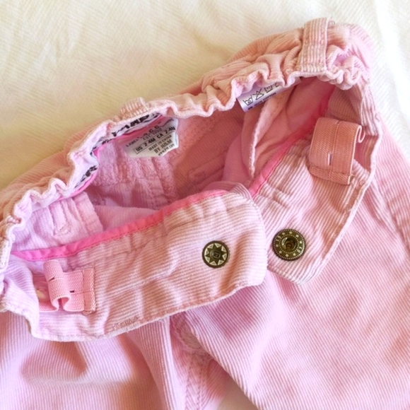 h&m l.o.g.g. pastel pink corduroy pants 2-4 months baby girl - Picture 4 of 5
